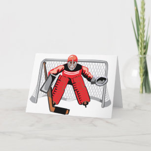 Tarjetas de felicitación para portero de hockey so