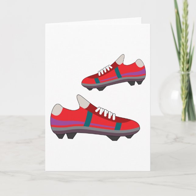 Tarjetas de felicitación para zapatos de fútbol (Anverso)