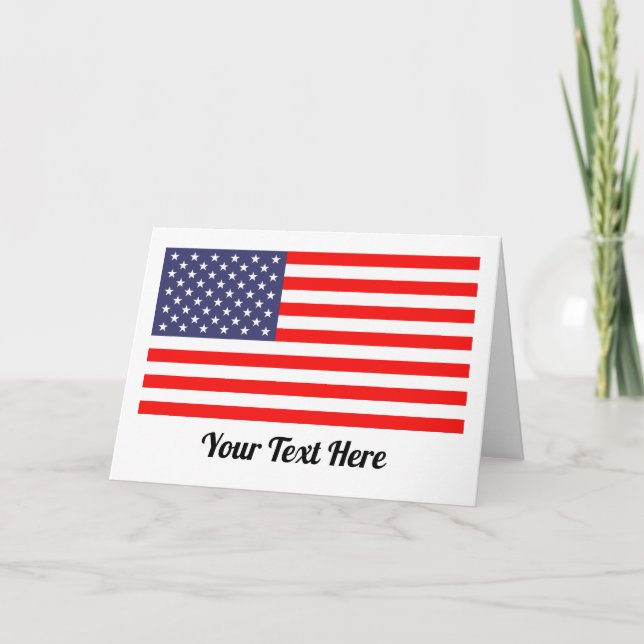 Tarjetas de felicitación patrióticas de la bandera (Anverso)