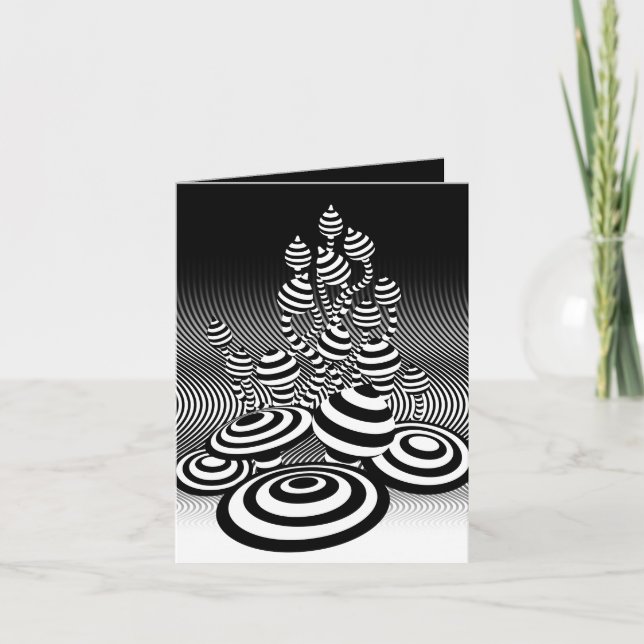 Tarjetas de felicitación pequeñas de hongos mágico (Anverso)