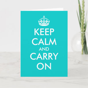 Tarjetas de felicitación personalizadas Keep calm 