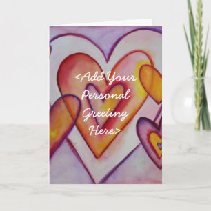 Tarjetas de Felicitación Personalizadas Love Heart