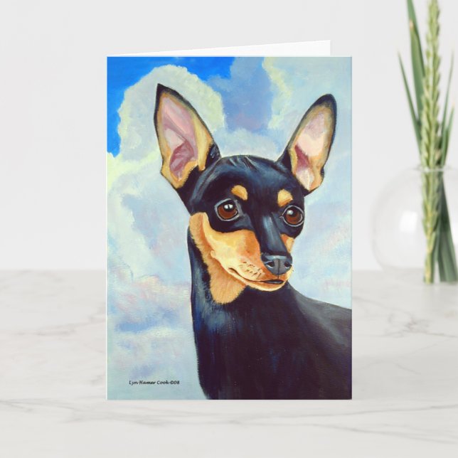 Tarjetas de felicitación Pinscher en miniatura (Anverso)