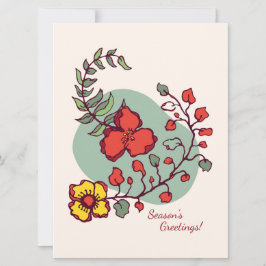 Tarjetas de felicitación planas Tarjetas de tempor