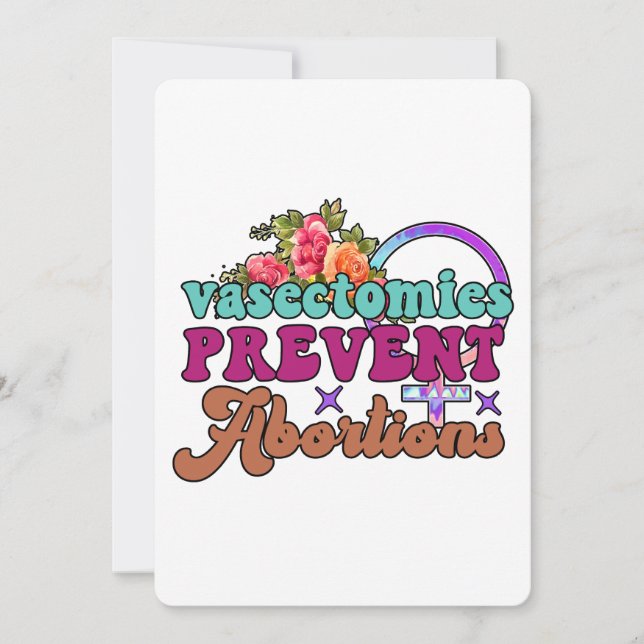 Tarjetas de felicitación planas Vasectomías Previe (Anverso)