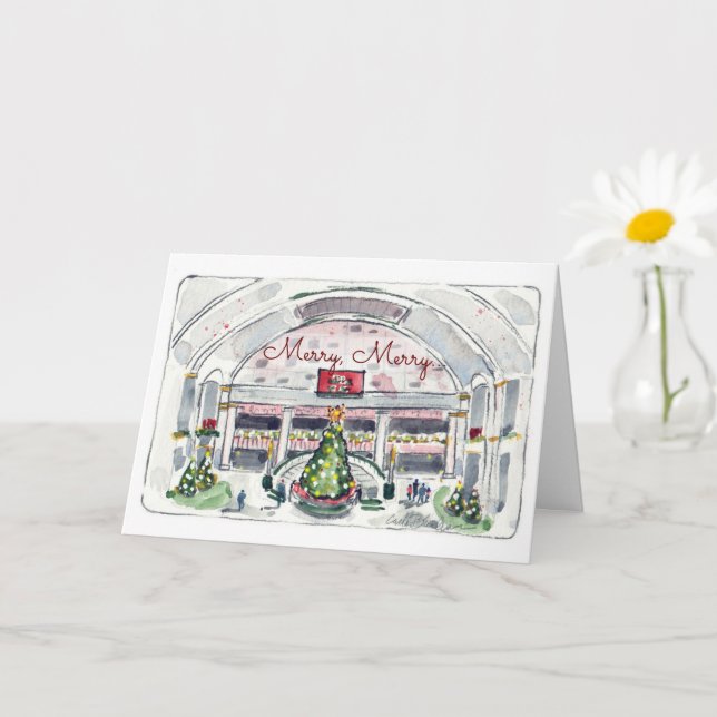 Tarjetas de felicitación plegables de vacaciones e (Planta pequeña)