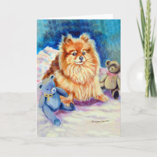 Tarjetas de felicitación pomerania