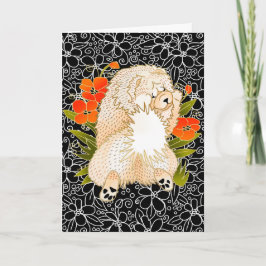 Tarjetas de felicitación poner crema del perro