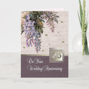 Tarjetas de felicitación por 25 años de bodas de p