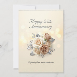 Tarjetas de felicitación por 25 años de casados