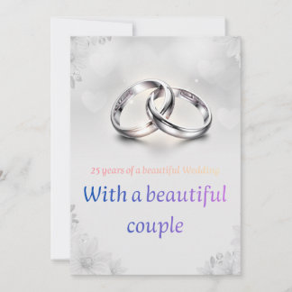 Tarjetas de felicitación por 25 años de casados