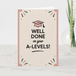 Tarjetas de felicitación por éxito en A-Level Grad