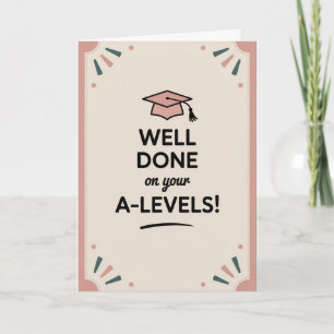 Tarjetas de felicitación por éxito en A-Level Grad