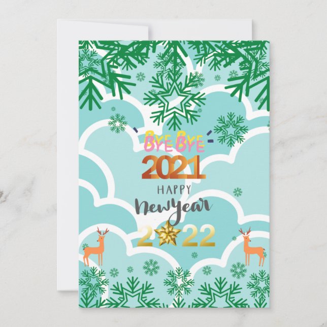 Tarjetas de felicitación por Navidad de Año Nuevo  (Anverso)