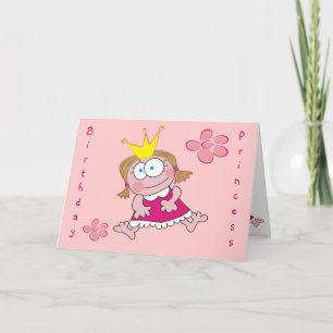 Tarjetas de felicitación Princesa Cute Girly Pink