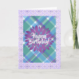 Tarjetas de felicitación Purple Happy Birthday