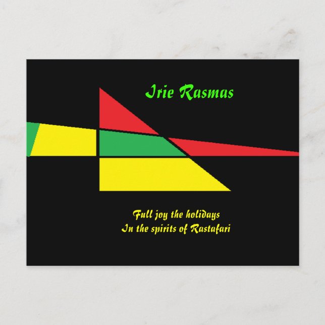 Tarjetas de felicitación rastafari-irie rasmas (Anverso)