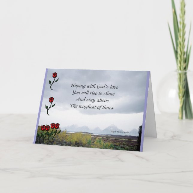 Tarjetas de felicitación religiosa motivacional (Anverso)