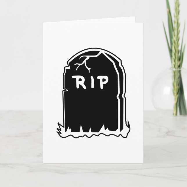 Tarjetas de felicitación RIP Tombstone (Anverso)