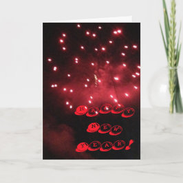 Tarjetas de felicitación rojas de la Feliz Año