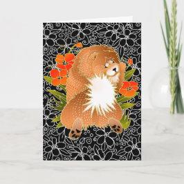 Tarjetas de felicitación rojas del perro chino de