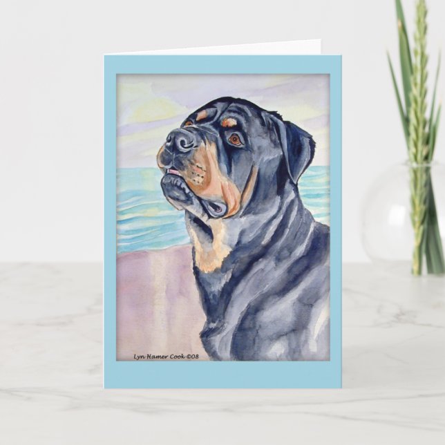 Tarjetas de felicitación Rottweiler (Anverso)