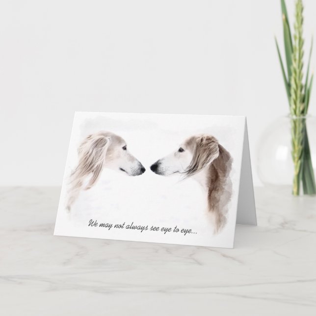 Tarjetas de felicitación Saluki (Anverso)