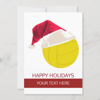 Tarjetas de felicitación Santa Hat de voleibol nav