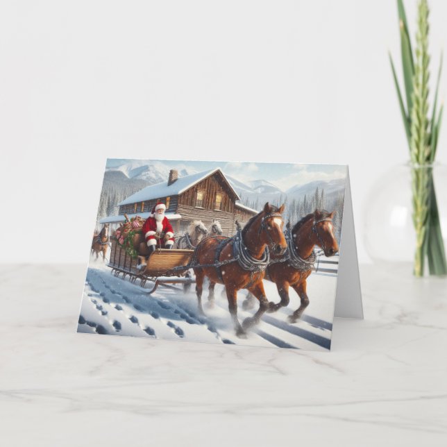 Tarjetas de felicitación Santa Navidades de estilo (Anverso)