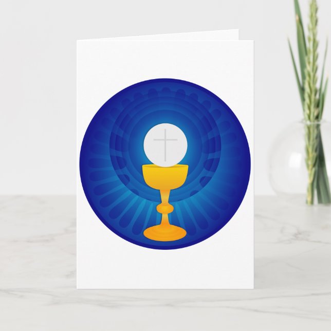 Tarjetas de felicitación santas de la eucaristía (Anverso)