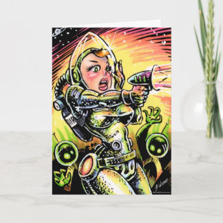 Tarjetas de felicitación Space Chica 20