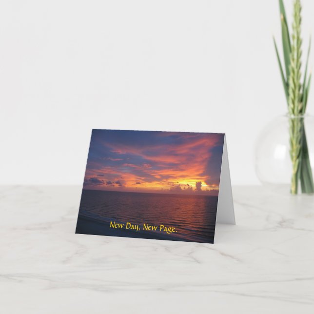 Tarjetas de felicitación Sunset - Nuevo día, Nueva (Anverso)