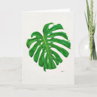 Tarjetas de felicitación tropicales de la hoja de