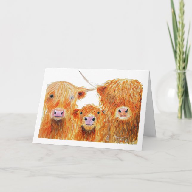 Tarjetas de felicitación 'We 3 Coos' de las vacas  (Anverso)