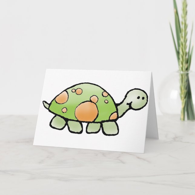 Tarjetas de felicitación y nota para tortugas (Anverso)
