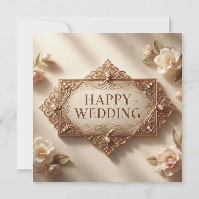 Tarjetas de Felicitaciones de Boda (Anverso)