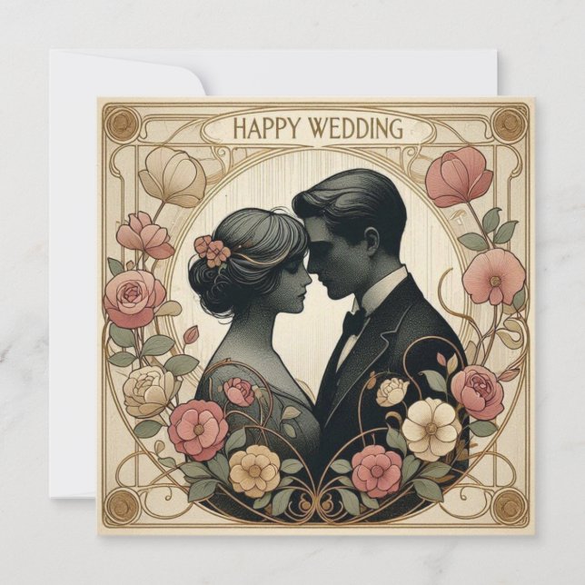 Tarjetas de Felicitaciones de Boda (Anverso)