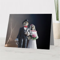 TARJETAS DE FELICITACIONES DE BODA DE ESQUELETOS G