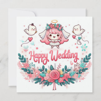 Tarjetas de Felicitaciones de Boda Feliz