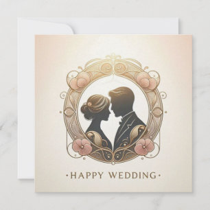 Tarjetas de Felicitaciones de Boda Feliz