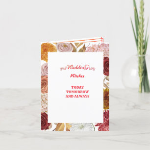 Tarjetas de Felicitaciones de Boda Floral Real Des