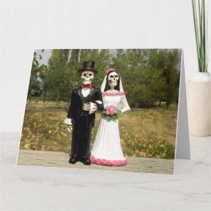 TARJETAS DE FELICITACIONES DE BODAS DE ESQUELETOS
