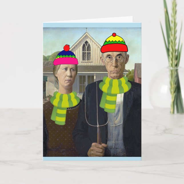 TARJETAS DE FELICITACIONES DE BODAS DE INVIERNO GÓ (Anverso)