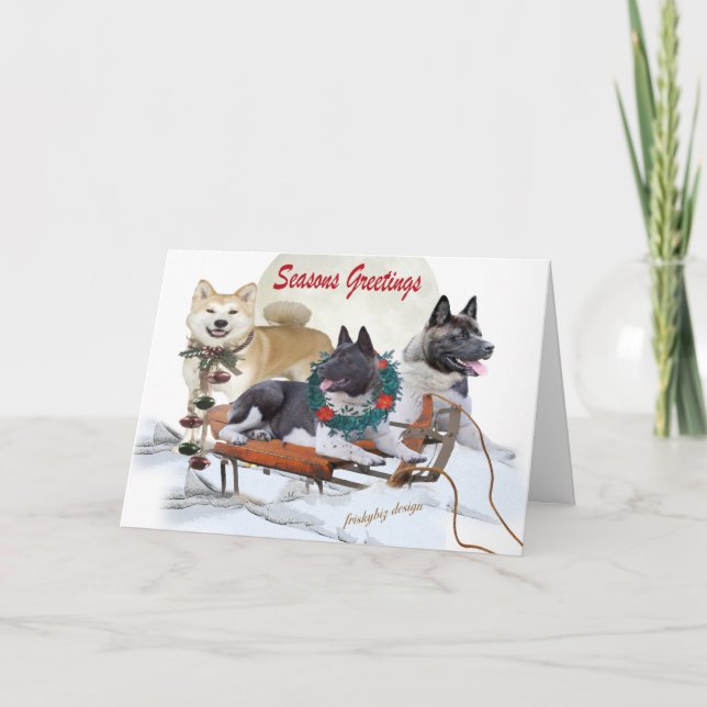 Tarjetas de felicitaciones de la estación de Akita (Anverso)