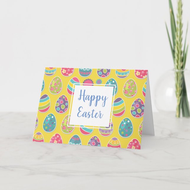 Tarjetas de felicitaciones de los huevos de Pascua (Anverso)