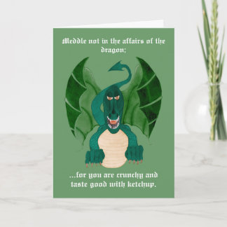 Tarjetas de felicitaciones divertidas del dragón
