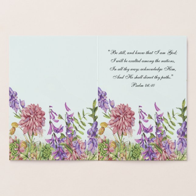 Tarjetas de Felicitaciones Florales con Versículos (Interior)