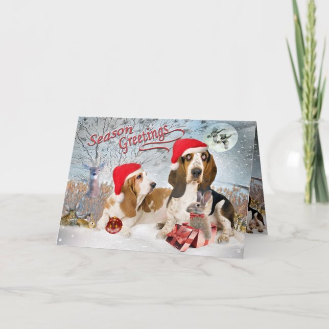 Tarjetas de felicitaciones por temporada de Basset (Anverso)