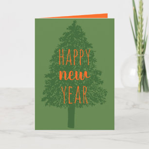 Tarjetas de Feliz Año Nuevo Navidad Árbol