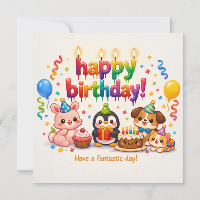Tarjetas de Feliz Cumpleaños  (Anverso)